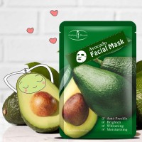 Hot sale  beauty sheet Shea Butter mask face whitening skin care avocado facial mask